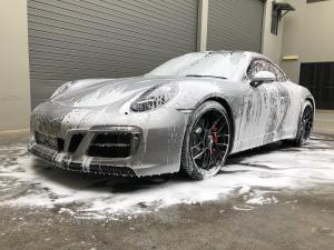 porsche being cleaned before 9H-LDC Treatment